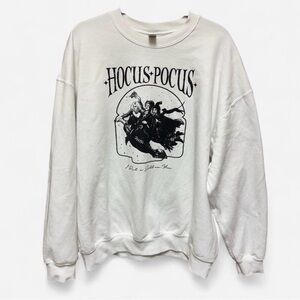 White Hocus Pocus Crewneck Gildan Sweatshirt